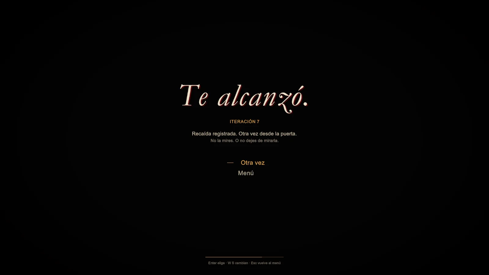 Pantalla de derrota